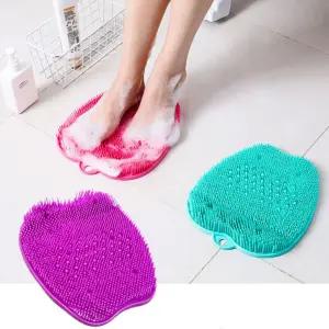 풋케어 흡착식 각질제거 지압돌기 마사지 발브러쉬 yri4+7tdp