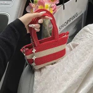 여성 대용량 크로스백 비치백 바캉스룩 체인 스트라이프 패피5