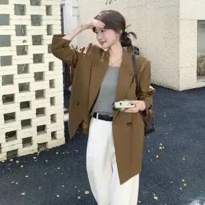 여친 연두 가을 빈티지 오피스룩 정장 코트 재킷 DUCHI3