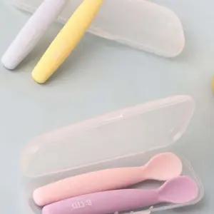 [원사안전] 중기 초기숟가락 수저 스푼 아기 이유식 식 세트 초기이유식숟가락 유아 실리콘 (본품)