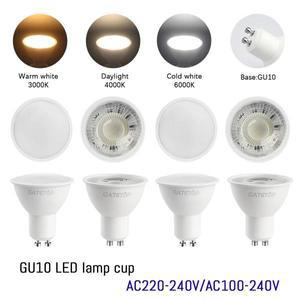 8PCS Hight 루멘 LED 스포트라이트 GU10 5W AC 220V 3000K 깜박임 없음 침실 용 교체 가능한 40W 할로겐 램