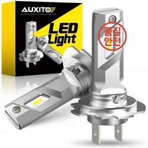 AUXITO 2Pcs H7 LED 전구 승인 헤드 라이트 로우 빔 램프 백색광 자동차 12V 팬리스 6500K 크세논 소켓 미