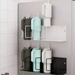 생활대가 자석부착 스탠리 호환 텀블러 거치대 4구 벽걸이 컵정리대