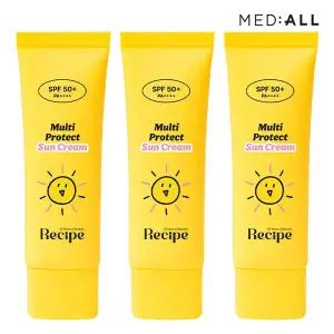 메디올 장벽케어 선크림 50g 3개 SPF50+ PA++++ /무기자차 마일드선크림 미백 주름개선