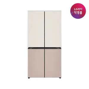 LG 디오스 AI 오브제 냉장고 글라스 870L [H876GGA011] (토프/아몬드)