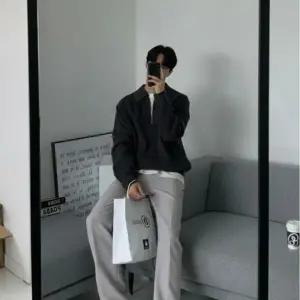 남성 반지퍼 캐쥬얼 빅사이즈 일상 니트