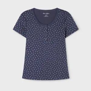 [후아유](의정부점)Eyelet Henry Neck T-shirt WHRAG2532F