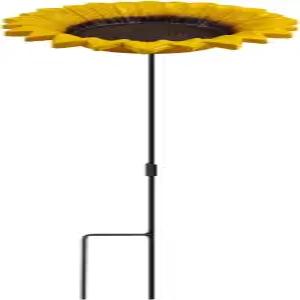 야외용 해바라기 새 모이통 목욕장 애호가를 위한 정원 장식 귀여운 트레이 작은 스틱 꽂기