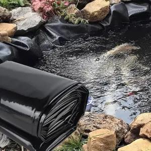 야외 워터 가든 물고기 연못을 위한 KIUZODPA 언더레이 블랙 플렉시블 라이너 3x5m 4x6m 7x8m 8x10m 방수포
