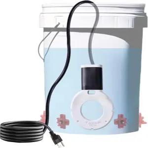 코민시아 150W 닭 온수기 5갤런용 잠수식 버킷 히터 제빙기 겨울철용 가열식 급수기 동결 방지 가금류