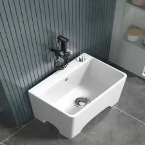 세라믹 대걸레개수대 발닦는세면대 밀대 세면기 발코니