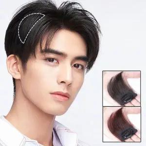 남성 부분가발 정수리가발 헤어피스 자연형 붙임머리