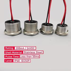 스테인레스 스틸 방수 피에조 터치 스위치 16mm 22mm 일반 개방형 용량 성 순간 푸시 버튼
