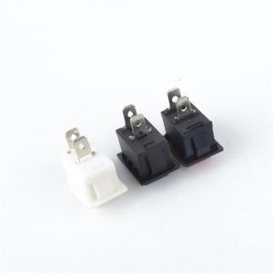 10Pcs 푸시 버튼 스위치 10x15mm SPST 2Pin 3A 250V KCD11 스냅인 on/Off 로커 10MM * 검정색 빨간색과 흰