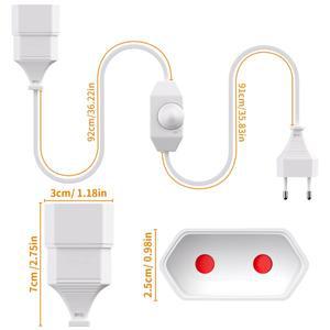 디밍 가능한 LED 스위치 연장 코드 전원 소켓 2핀 플랫 EU 플러그 가정용 회전식 디머 다양한 상황에 적합