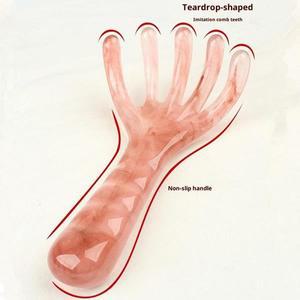 1개 헤드 마사지기 수동 두피 괄사 다섯 발톱 도구 빗 휴대용 핸드헬드 레진 릴렉스 선물용
