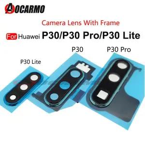 웹캠커버 카메라 가리개 화웨이 P30 Pro Lite 교체 부품 뒷면 커버 프레임 홀더 스티커 접착제 후면 유리