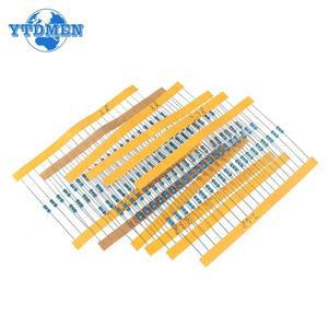 120pcs 1/4W 1% 금속 필름 저항 자동차 에어백 수리 2ohm 6 유형 키트 0.25W