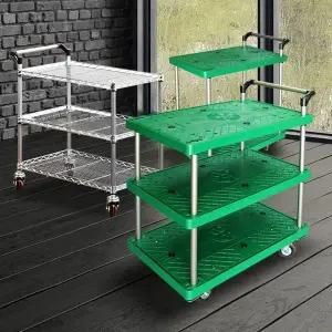 [오너클랜]다용도카트 2단 3단 주방트롤리 식당 서빙카트 업소용 웨곤