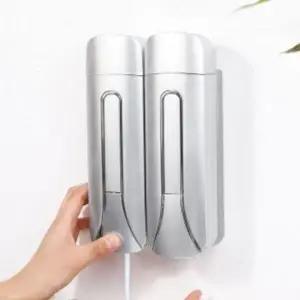 디스펜서 벽걸이 물비누 2구 300ml 실버