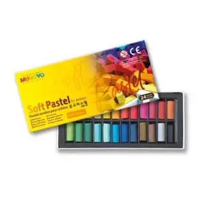 문교 소프트 사각파스텔 24색 MPS-24 미술용품 (12개입)