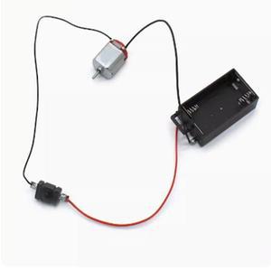 130 모터 키트, 2xAA 배터리 보관 케이스 및 스위치 포함, 16500 RPM, DIY 전자 회로 모델 моторчи