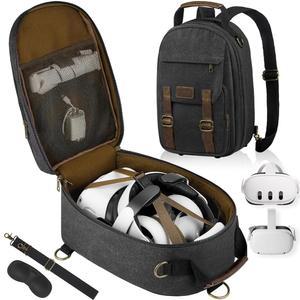 VR 헤드셋 가상 현실 터치 컨트롤러 액세서리와 하드 캐리링 케이스 여행 보호 가정용 백팩 대용량 호환되는 SMRITI 휴대용