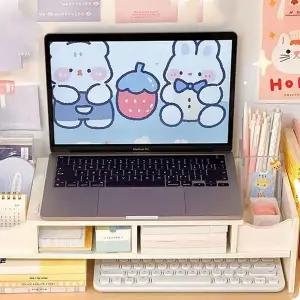 모니터 받침대 거치대 스탠드 소품수납 정리대