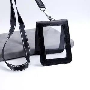 양면 카드 케이스 사원증 목걸이 명찰 출입증 교통카드 홀더