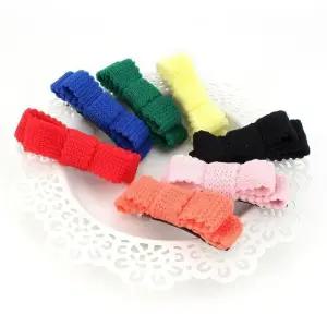 [아랑로랑] 아이다 니트 리본 쁘띠 자동핀 헤어핀