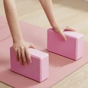 고밀도 EVA 요가블럭 2p 핑크 홈트 필라테스 소도구
