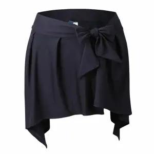 여성 커버업 리본 타이 스커트 네이비