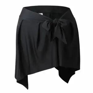 여성 커버업 리본 타이 스커트 블랙