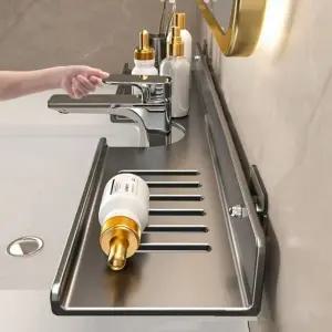 욕실 선반 무타공 일자형 U자형 벽걸이 수납 정리대