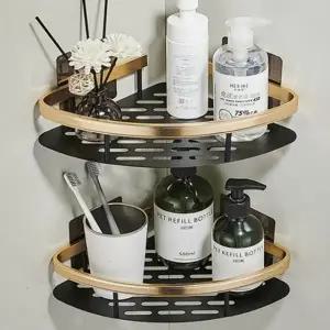 욕실선반 무타공 벽걸이 수납 정리대 골드블랙