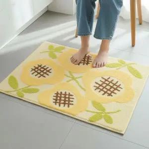 플로럴 욕실매트 현관 발판 미끄럼방지 러그 50x80