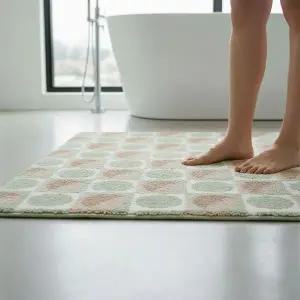 자카드 인테리어 욕실 발매트 현관 매트 40x60 블루 미끄럼방지