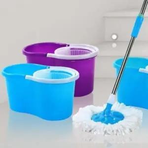 물걸레 청소기 회전형 탈수 세트 스텐 통돌이