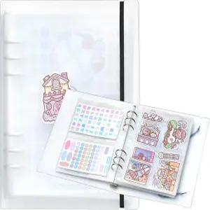 1pcs A5 스티커 보관 앨범 정리 책 바인더 슬리브 플래너 정리함 레시피 카드 3개의 다른 크기 주머니