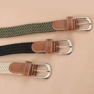 4컬러 스판 꽈배기 캐주얼 허리벨트 구멍없는 허리띠