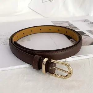 여성 허리 띠 원피스 청 바지 정장 가죽 벨트 브라운