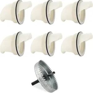 쓰레기 없는 닭 모이통 구멍 톱이 있는 6포트 자동 위한 별도의 양동이 쓰레기통 상자 탱크에 적합한