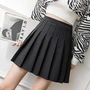 겨울 주름 치마 하이 테니스 여성 모직 플리츠 스커트 플레어