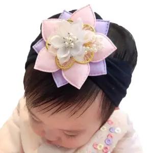 [아랑로랑] 수피아 배씨 한복 유아 아기헤어밴드