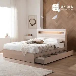 [금성침대][베드리움] NEW 스마트메이트 편백 LED 수납침대(Q)+본넬 매트리스