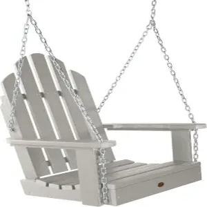 하이우드 클래식 웨스트포트 애디론댁 싱글 시트 1인용 현관 스윙 하버 그레이