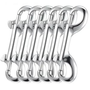 MBAIYO 더블 엔드 볼트 스냅 후크 헤비 듀티 스테인리스 스틸 316 마린 등급 클립 양면 금속 열쇠고리 개