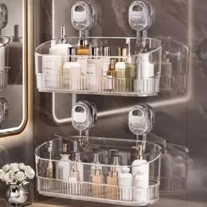 정리함 욕실 수납 다용도 물빠짐 젠다이 투명 보관함