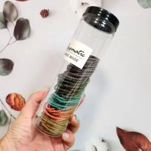 머리고무줄 컬러 헤어 기본 100P 대용량 고 머리끈