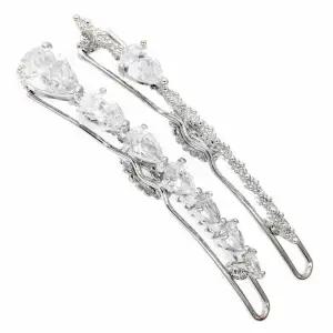 TBZ 실용적인 세트구성 큐빅 쌍핀 고급 헤어핀 지르코니아 머리핀